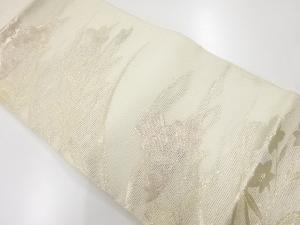 アンティーク　絽草花模様織出し袋帯（材料）
